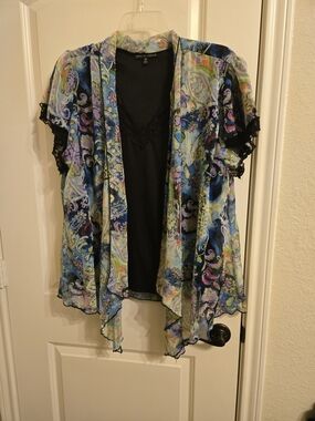 Multicolor Paisley Sheer Top